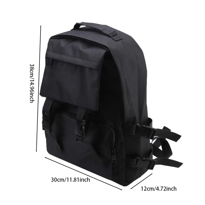 Simple Backpacks Large Capacity Travel Bag Solid Harajuku Student Schoolbag Backpack Women Man Bag Unisex High Street