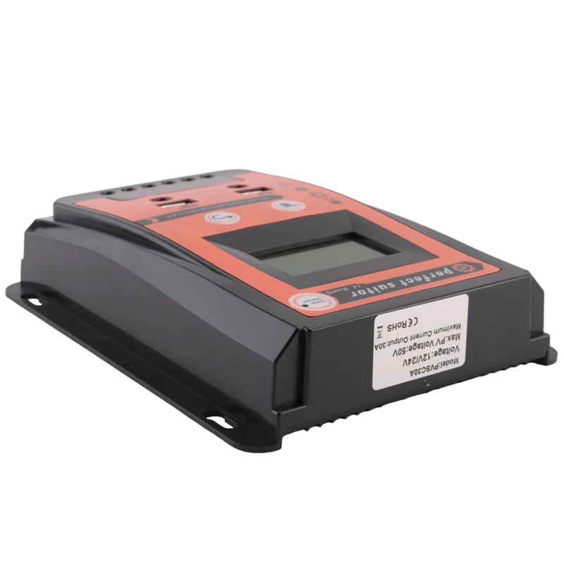 

B28C-30A MPPT PWM Solar Charge Controller 12V 24V Solar Panel Battery Regulator Dual USB Port LCD Display