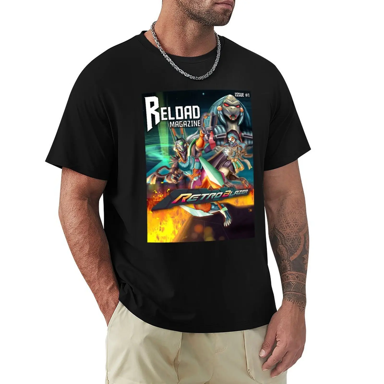 Reload Issue 1 T-Shirt anime figures blanks plain Aesthetic clothing Short sleeve tee men