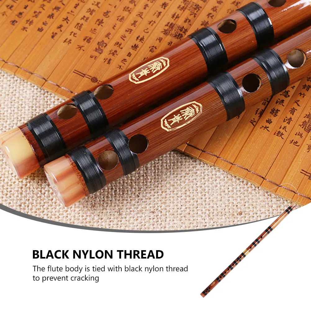 

1 pc Beginner Bamboo Flute F Key Lightweight Chinese Traditional Instrument For Students Introductory Wooden Flute Portable