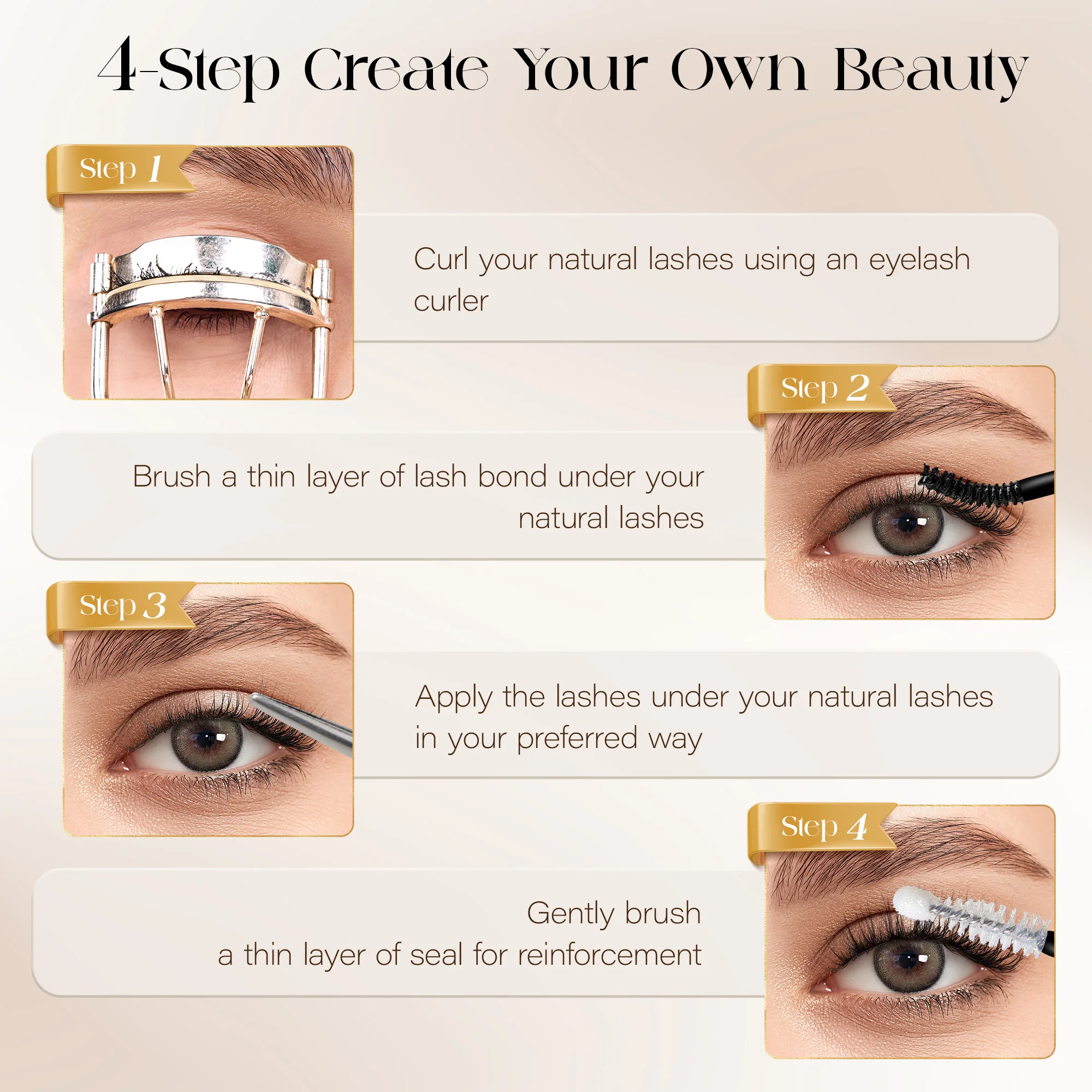 Befer 144 Stück Wimperncluster, 3D-natürliche, flauschige Cluster-Wimpern, DIY-Wimpernverlängerung, 10–16 mm, hochwertiges, weiches, superdünnes Band-Make-up – Detail 6