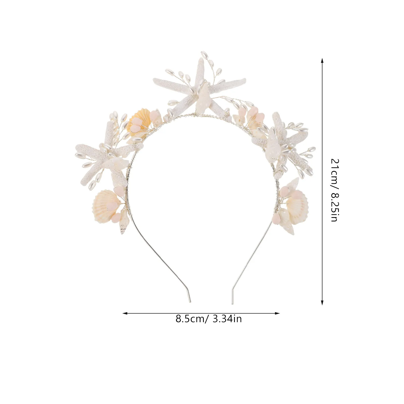 Bridal Hair Band Seashell Headband Elegant Mermaid Accessory Beach Wedding Hairband Women