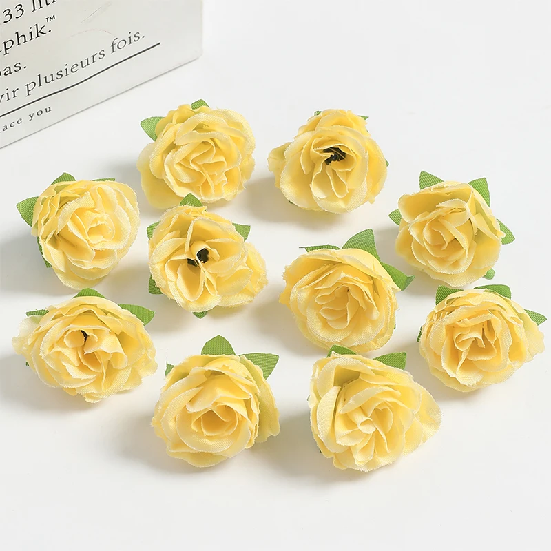 10/20/50 Stück 3,5 cm rote Seidenrose künstliche Blumen Kopf für Hochzeit Zuhause Raumdekoration DIY Braut Haarschmuck gefälschte Blume – Detail 11