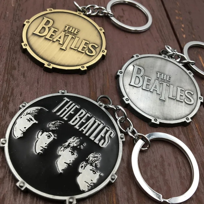 2026 Novo Chaveiro Clássico The Beatles com Logo de Rock, Chaveiro Durável de Liga Metálica, Presente de Lembrança para Fãs, Acessório Vintage de Banda de Rock