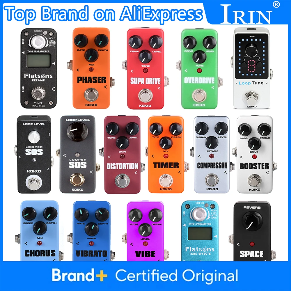 

KOKKO педаль эффектов для электрогитары компрессор мини-тюнер искажения Overdrive True Bypass педаль эффектов для электрогитары