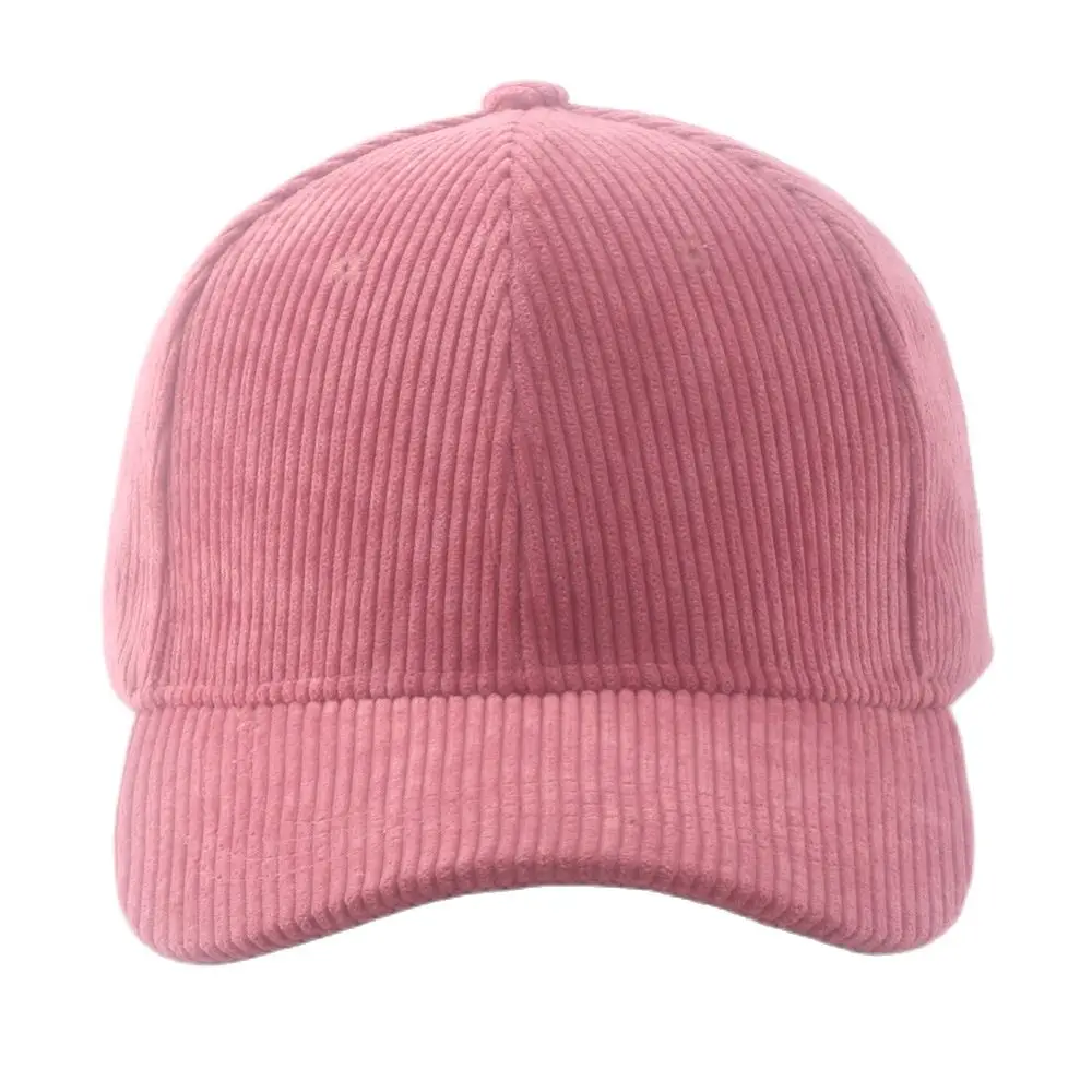 Autumn Casual Hat Women Corduroy Baseball Cap Adjustable Plain Cap Beige Dusty Red Blue-green