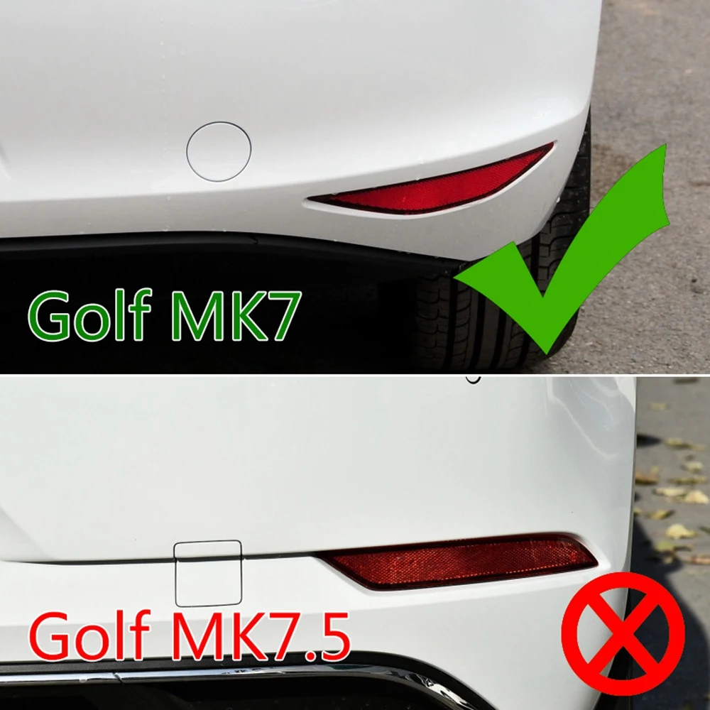 

Сплиттер для заднего бампера для-Golf 7 MK7 GTD 2012-2015, противотуманная фара светильник с вентиляционным отверстием, боковая обшивка, яркий черный