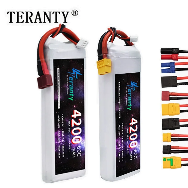 

TERANTY 4200 MAH 3S 4200mAh batterie Lipo pour voiture RC FPV Drones bateaux hélicoptères 60C 11.1V batterie Rechargeable