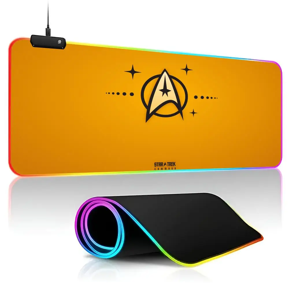 

Star MovieT-Trek Clear Mouse Pad Gamer RGB Deskmat Keyboard Mat Gaming Laptops LED Mousepad Desk Protector Anime Mause Mats