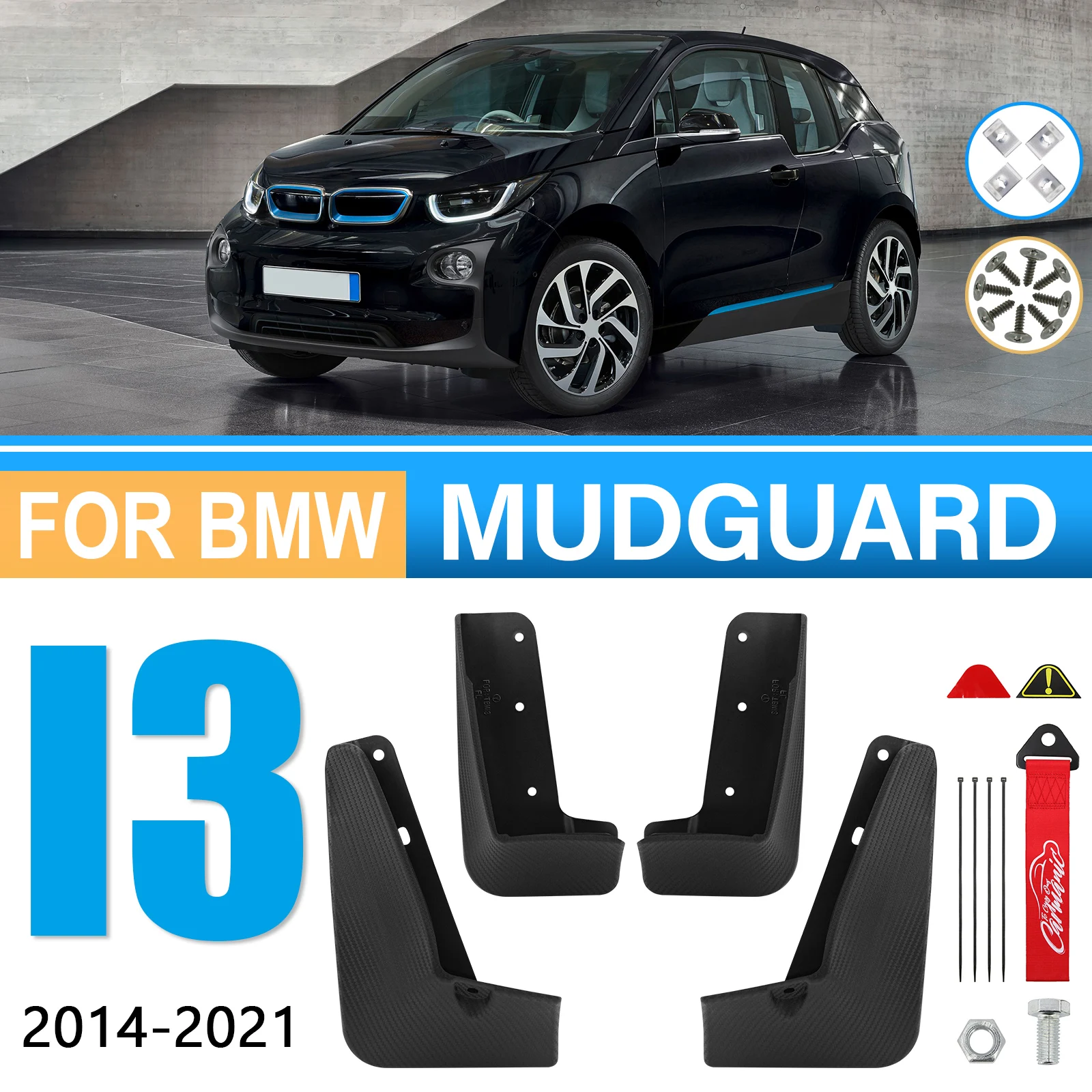 2014-2021 For BMW I3 electric Mudguards fender bmw i3 Mud flap splash Guard Fenders Mudguard car accessories Front Rear 4 pcs