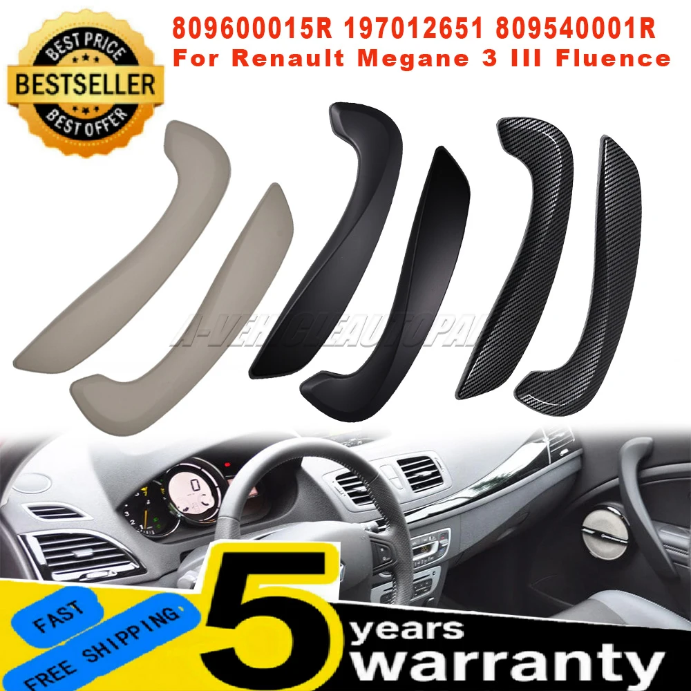 809600015R 197012651 For Renault Megane 3 III Fluence 2008-2016 Front Interior Door Handle Cover L+R 1Pair New Car Accessories