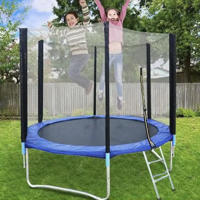 

High Quality Indoor Outdoor Round Galvanized Pipe 8 Feet Trampoline with Safety Net for Kids and Adults