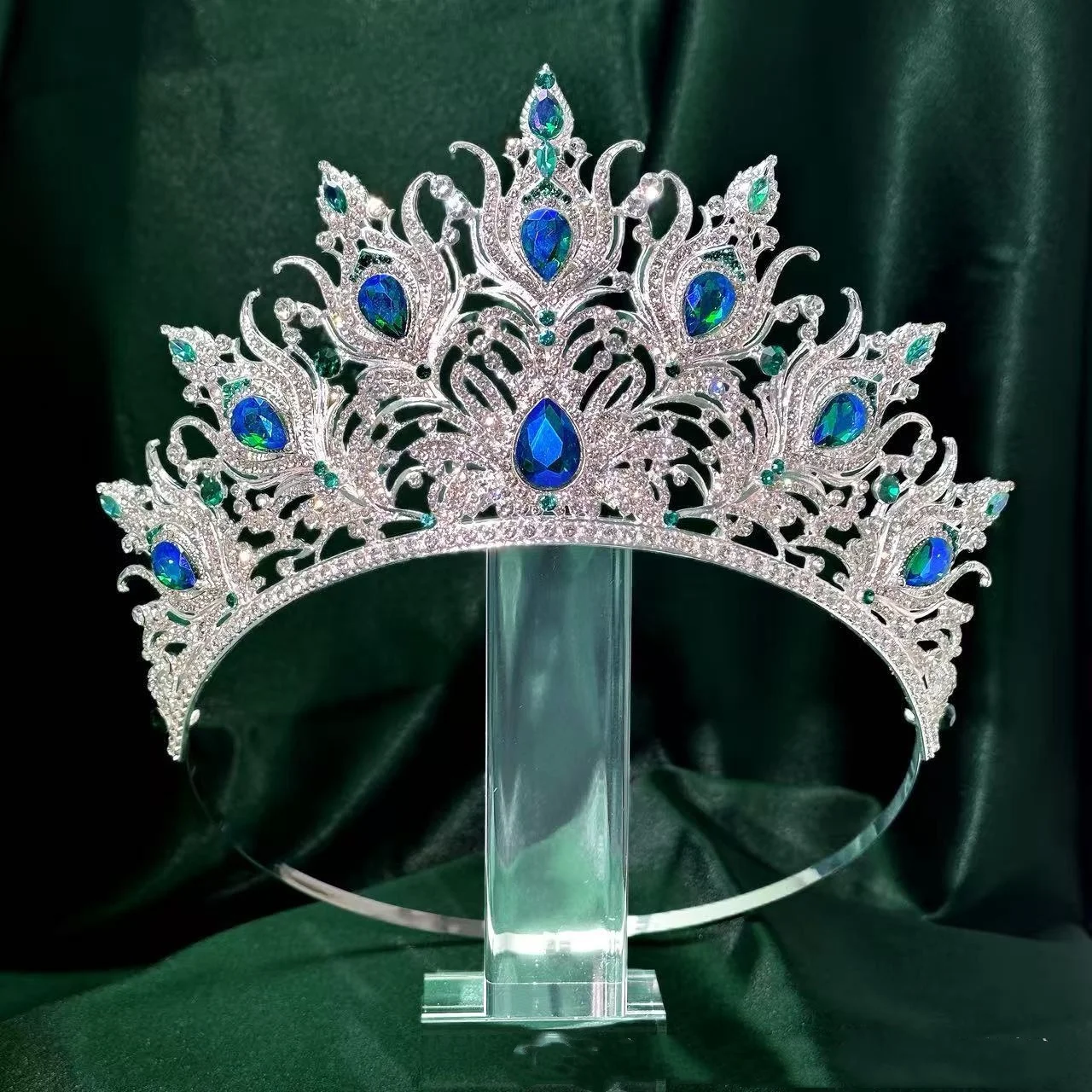 Baroque Miss Universe Crowns For Queen Large Crystal Bridal Tiara Crown For Pageant Wedding Bride Headdress Accessories Corona