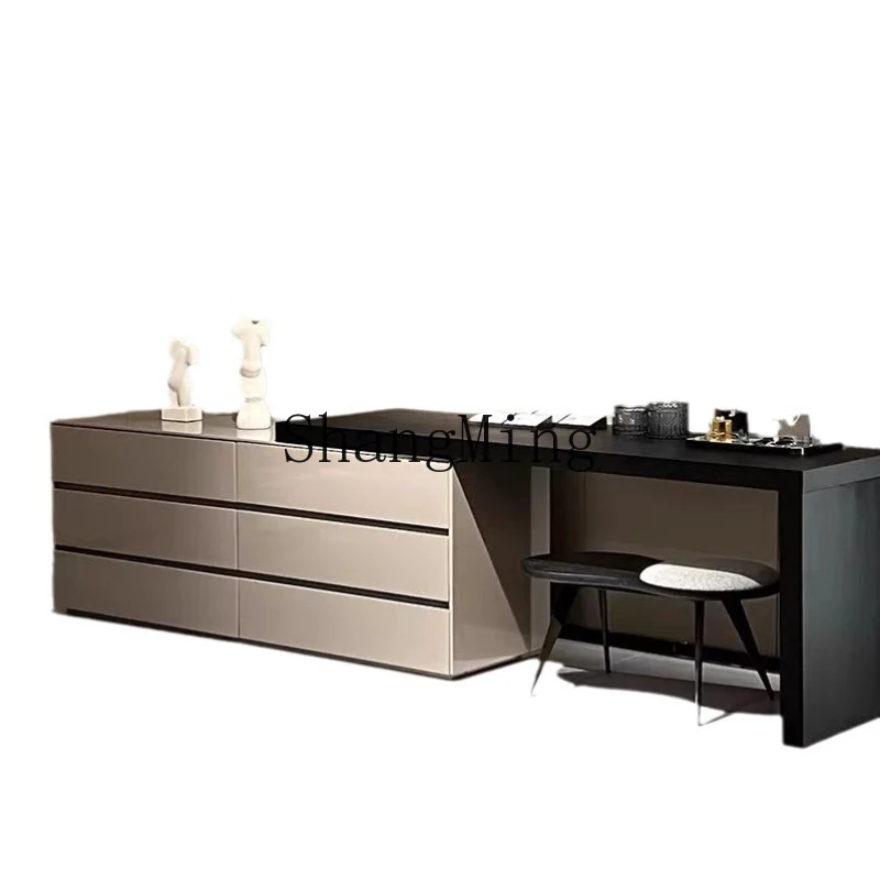 

ZYY minimalist dresser modern minimalist bedroom end of bed six chest integrated retractable makeup table
