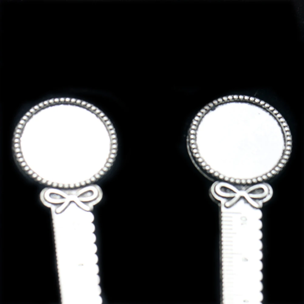 

10 Retro Bookmarks Silver Metal Office Supply Kids Gift Creative Bookmark Ruler Practical Reading Accessories School