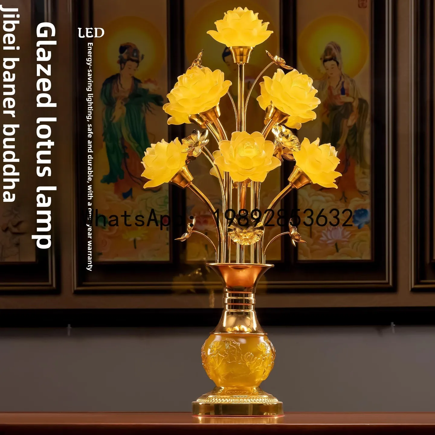 CZ Lotus Buddha Offering Home Buddha Offering Plug-in Eternal Ornament Buddha Guanyin Bodhisattva Lotus Ornament