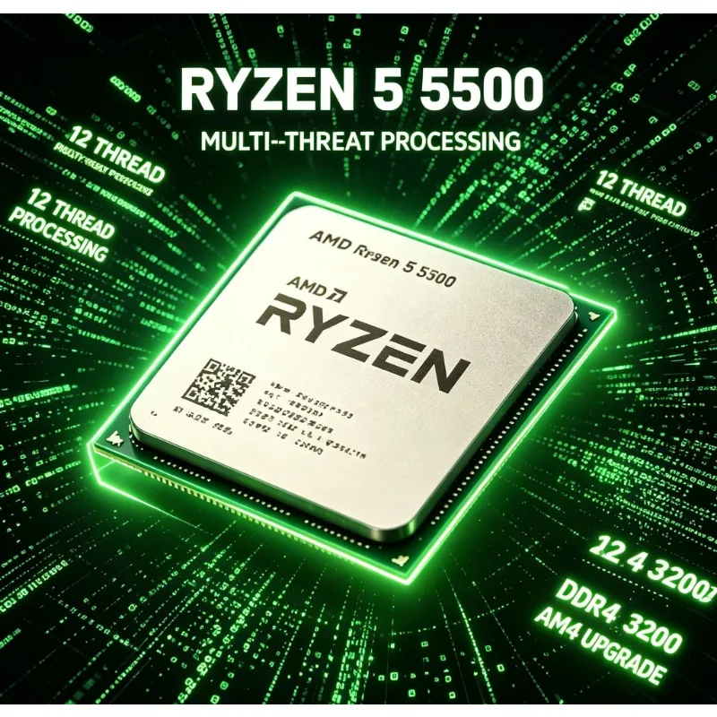 3.6GHz Base 4.2GHz Ryzen 5 5500 AM4 Socket 7NM ZEN3 6 Core 12 Thread 16MB L3 Cache 65W Tray Processor No Stock Cooler