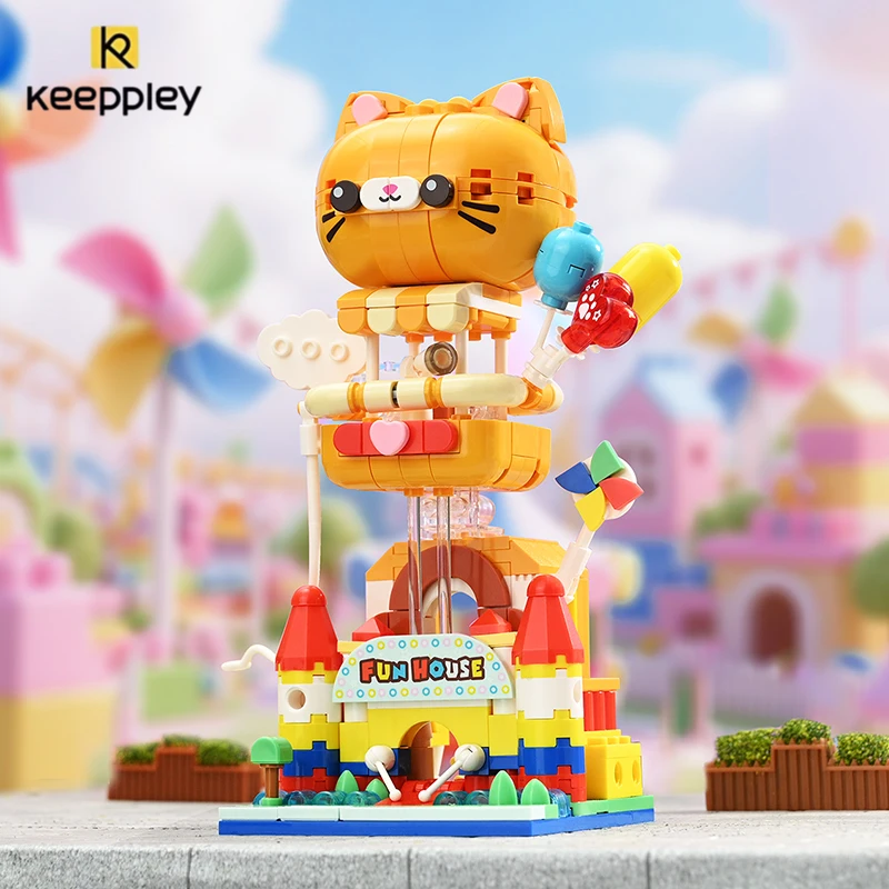 

New Keeppley Colorful Street View Building Blocks Toy Cartoon Fantasy Fairy Tale Town Desktop Decoration Girl Birthday Gift