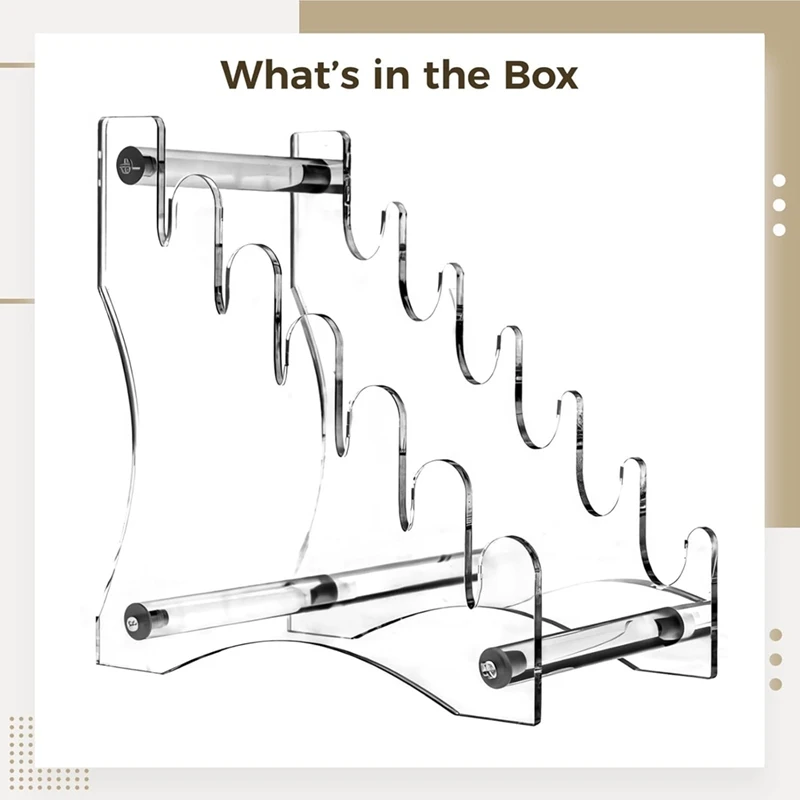 BAAG-Dudukan Pajangan Pisau Akrilik - Rak Pisau 6 Tingkat yang Dapat Dilepas, Rak Penyimpanan Pisau Saku Ringan