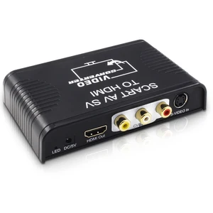 Scart to HDMI converter 3-in-1 composite AV S-video Scart to HDMI cable converter Scart RCA in to HDMI out for wii DVD HDTV 8 best sales scart - №8