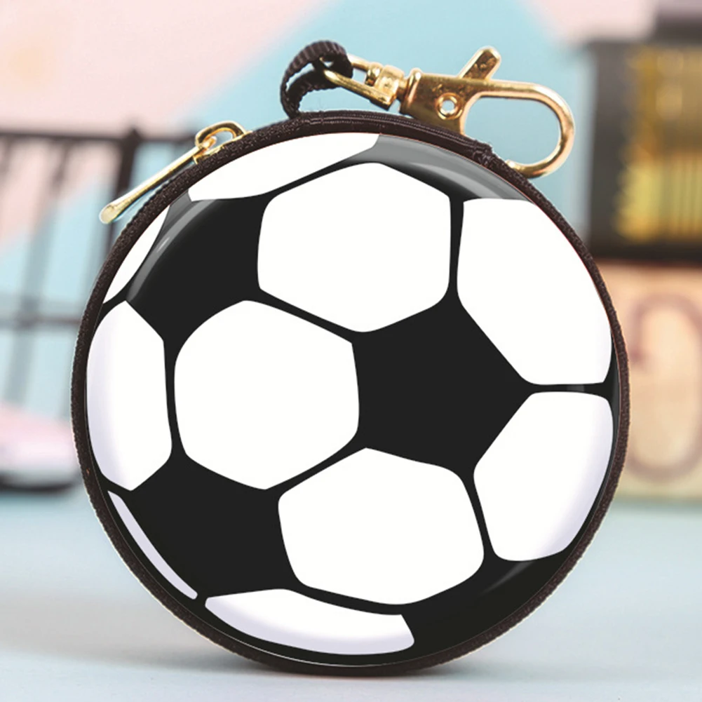 Ball Shaped Zipper Coin Purse Small Purse Creative Mini Wallet Cartoon Change Wallet for Children Birthday Gifts