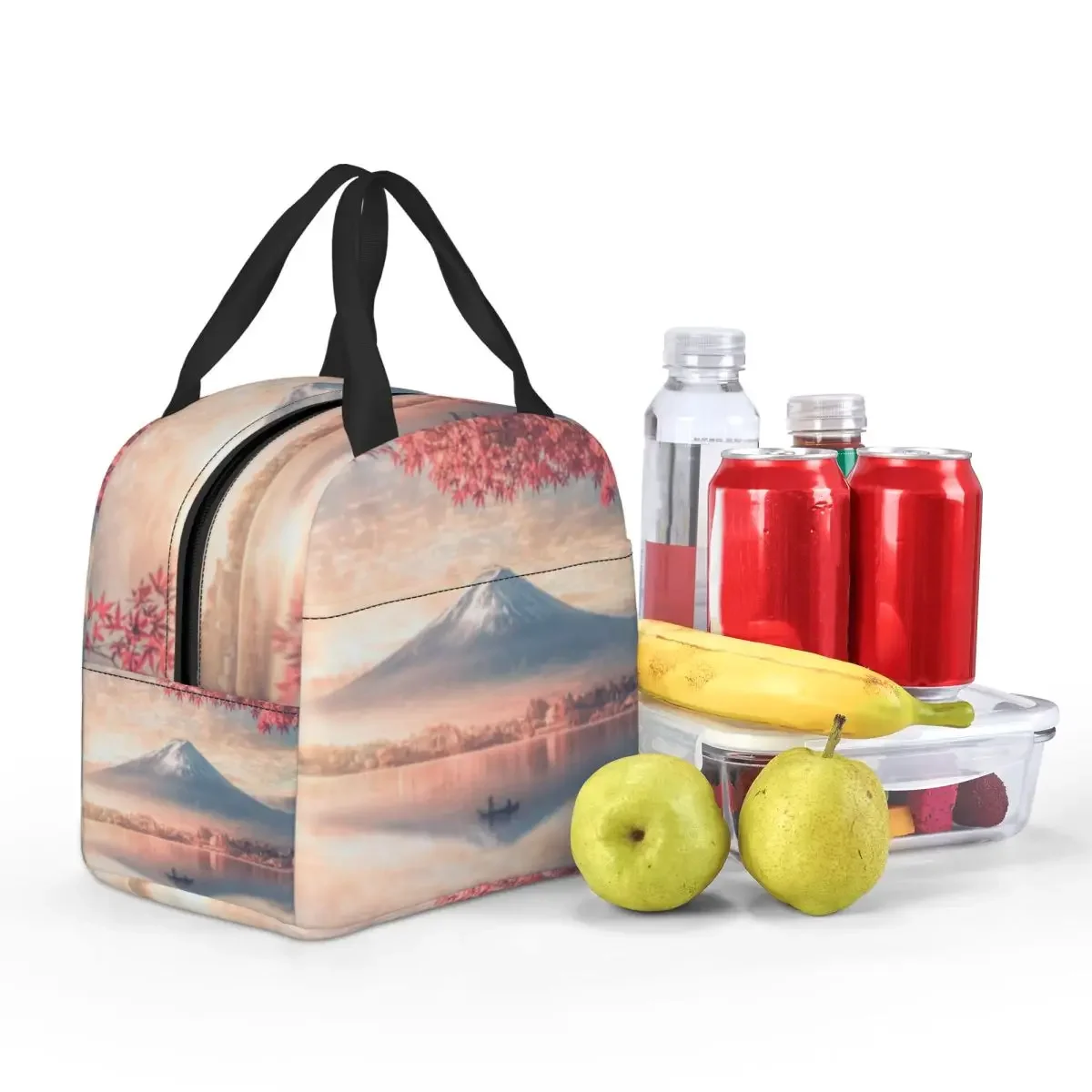 Landscape Of Mount Fuji And The Sea Insulated Lunch Bag for Office Cooler Thermal Food Box Tote Leakproof Lunch Boxes Container