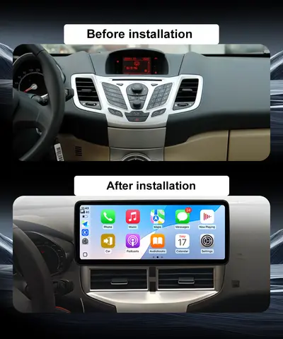For Ford Fiesta 2009-2014 Car Radio Multimedia Video Player Navigation GPS Android AUTO Wireless CarPlay WIFI 4G QLED 2400*900P