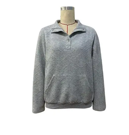 

Women Fashion Sweatshirt New Autumn and Winter Versatile Long Sleeve Textured Hoodie Casual and Simple Top for Women's Clothing