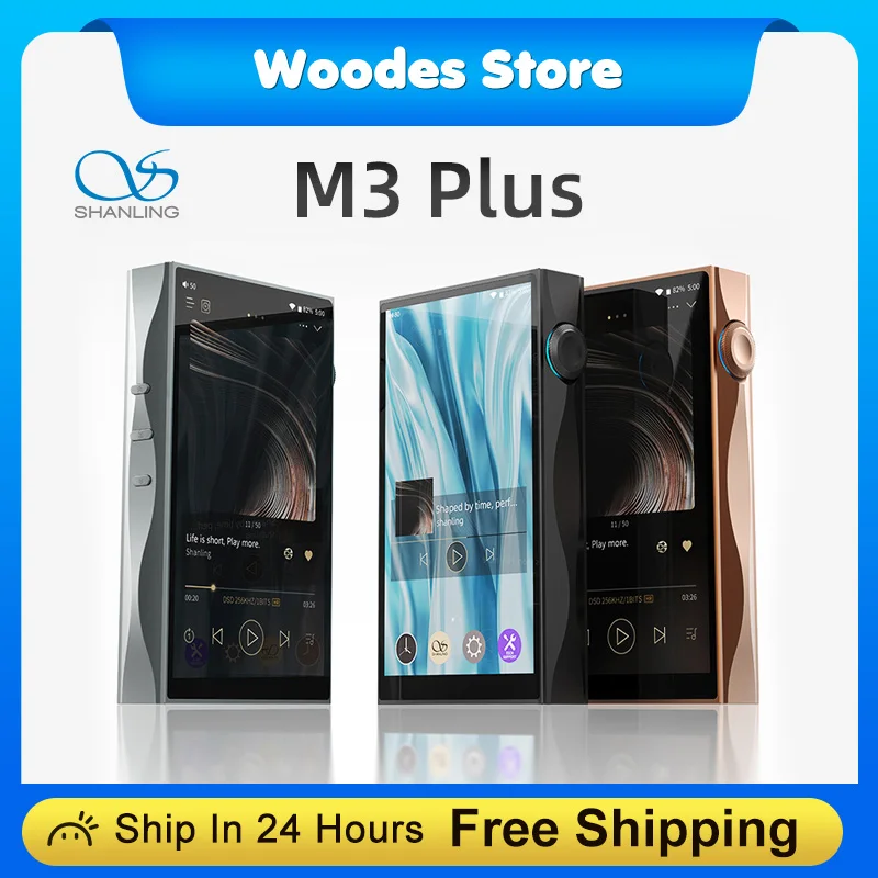 SHANLING M3 Plus HiFi Портативный музыкальный плеер USB ЦАП AMP Открытый Android 13 Hi-Res Audio MP3 DSD512 PCM768 Bluetooth LDAC WiFi