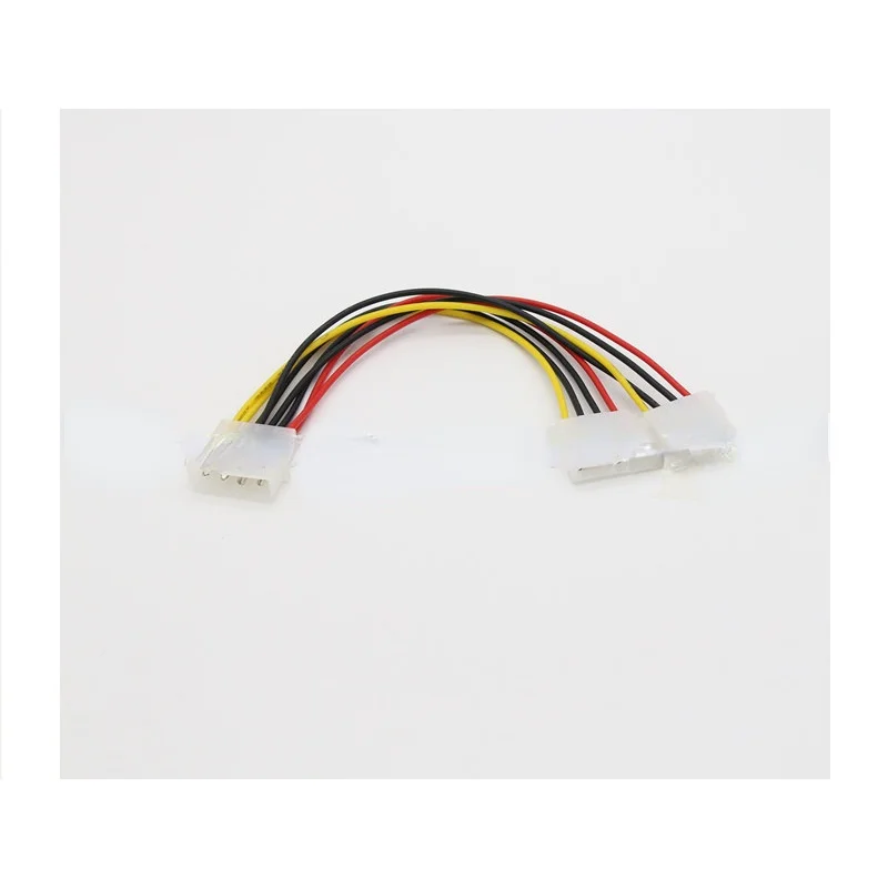 Adaptor kabel Splitter daya 4 Pin Molex pria Power ke 2x IDE 4 Pin Female Y Splitter Extension Adapter kabel konektor 20cm