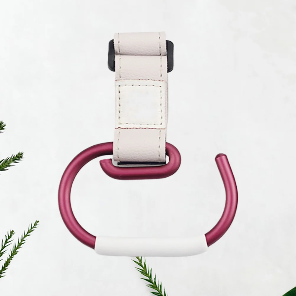 ベビーカーフッククリップ ホワイト ベルトフック 高耐久 簡単取り付け 回転 キャリーバッグ おむつベビーカーアクセサリー