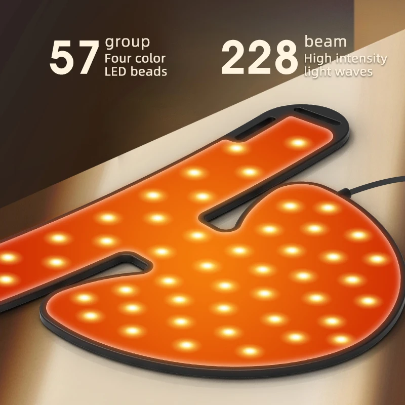 4 In 1 Met Nek Led Lichttherapie Infrarood Flexibel Zacht Masker Siliconen 4 Kleuren Led Therapie Anti Veroudering Geavanceerde Foton Masker Nieuw