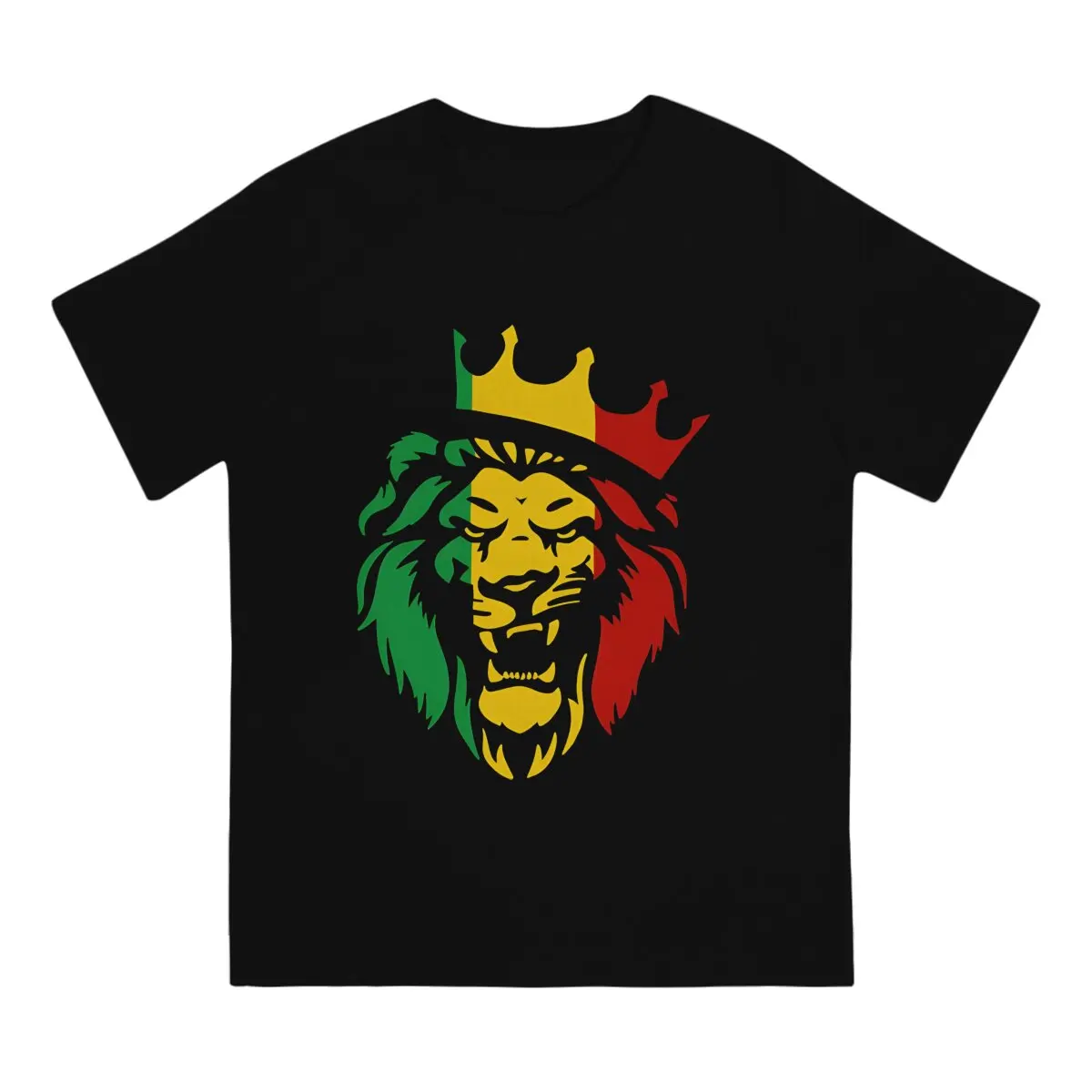 Lion Rasta Crown Man's TShirt Rasta Lion Of Judah O Neck Tops 100% Cotton T Shirt Funny High Quality Birthday Gifts