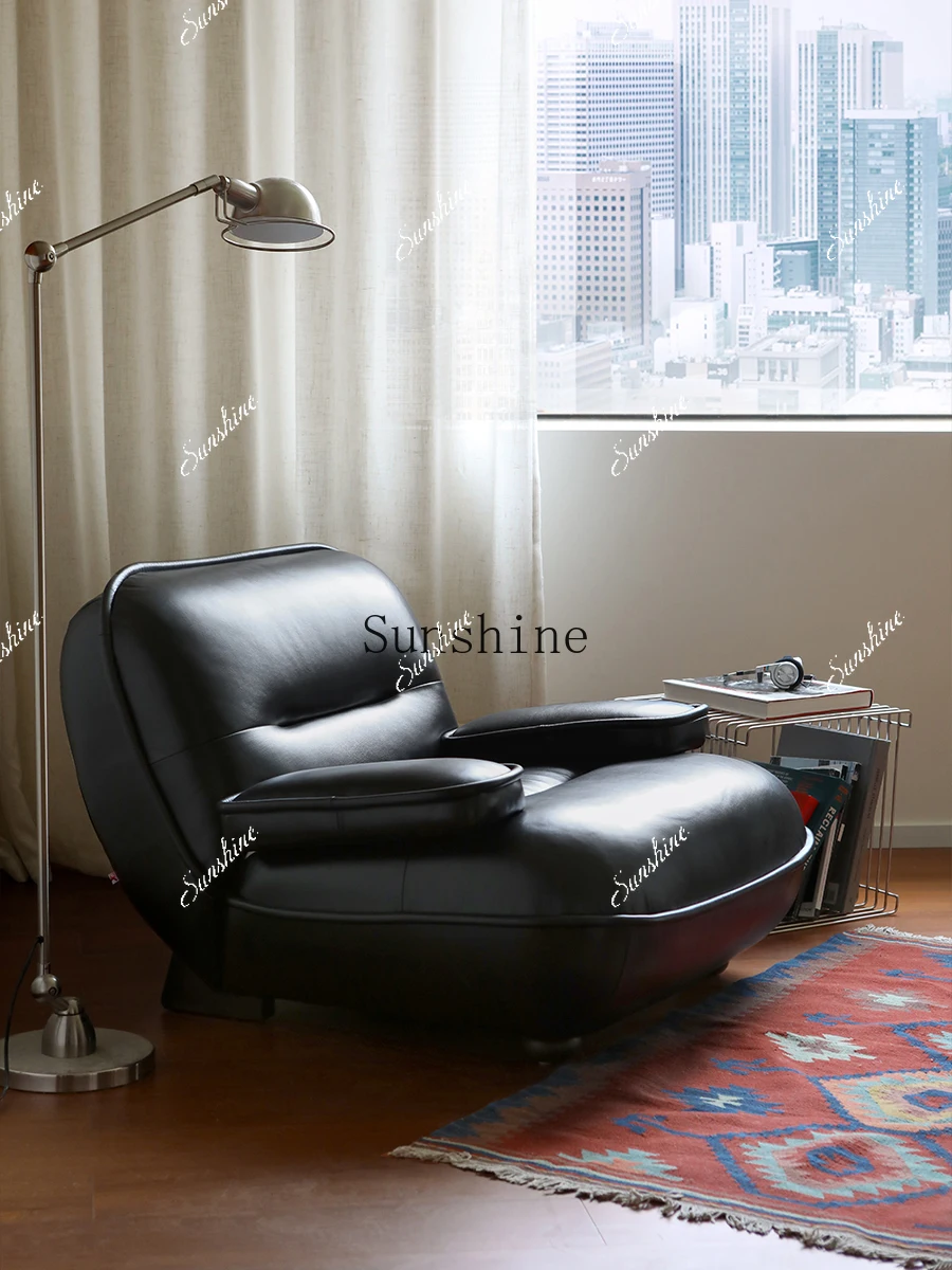 Small and large apartment simple leather fabric single sofa leisure chair  FT