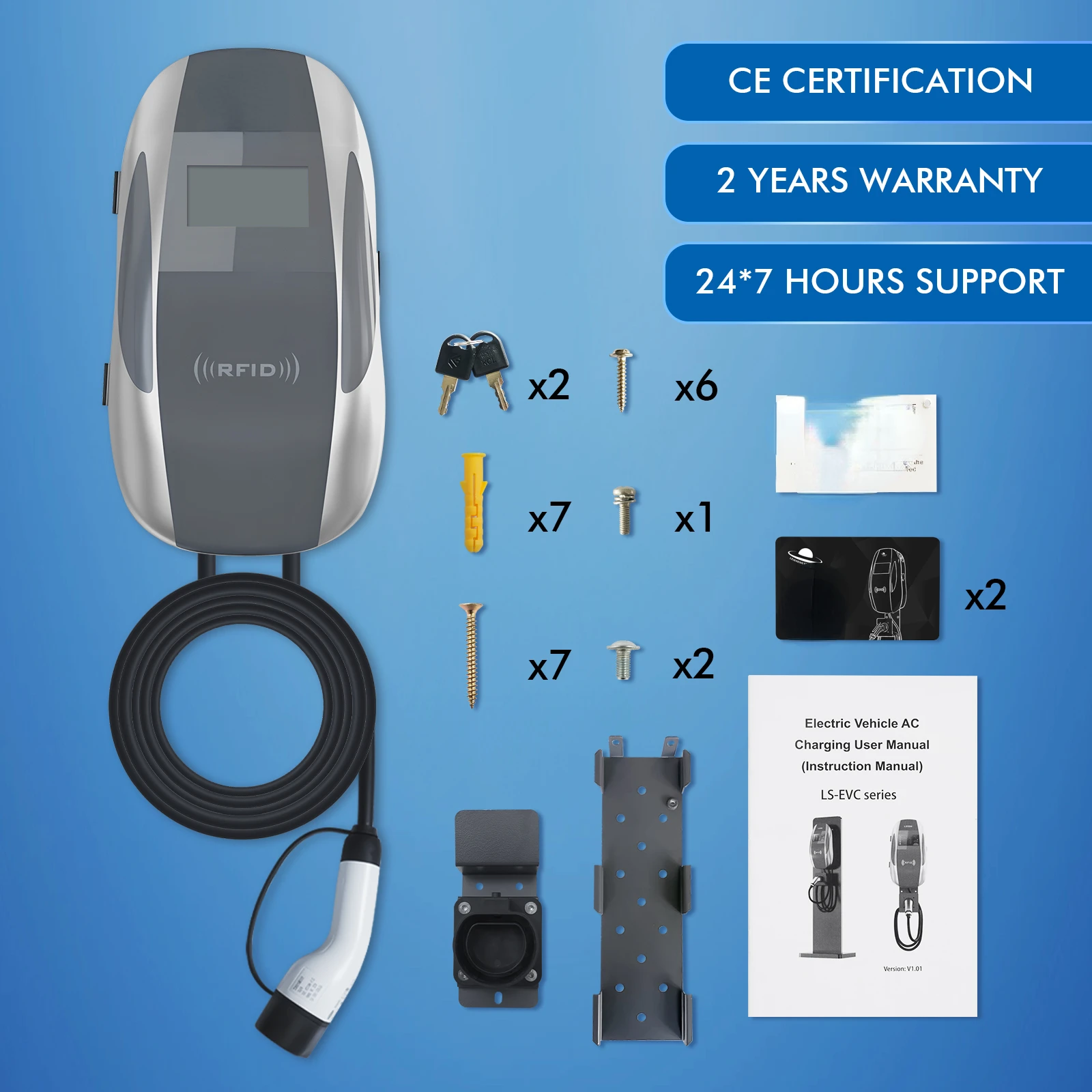 type1 typ2 ev car charger electric vehicle charging station ev charger charging stations 7kw 11kw 22kw 32a 16a