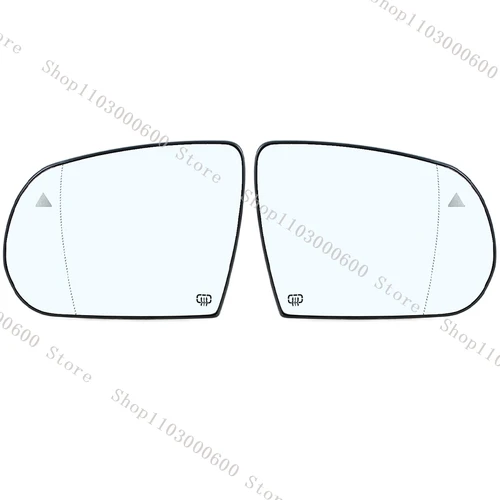 Imagen 2 del producto Espejo lateral de cristal retrovisor exterior gran angular para Jeep Compass 2017 2018 2019 2020 reflectores de coche