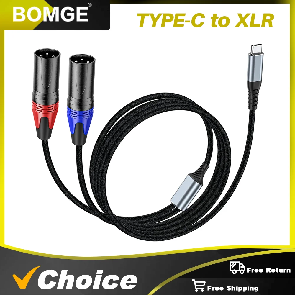 cabo-de-Audio-auxiliar-tipo-c-para-duplo-xlr-macho-com-chipset-dac-integrado-cabo-de-Audio-usb-c-para-duplo-xlr-cabo-estereo-de-saida-tipo-c-para-xlr-macho