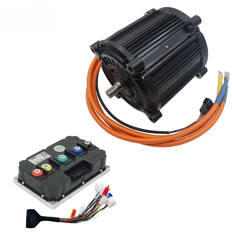 QS180 90H 8KW Peak 16KW Encoder Sensor Mid-Drive  Motor with FarDriver ND721200B Encoder Version Controller