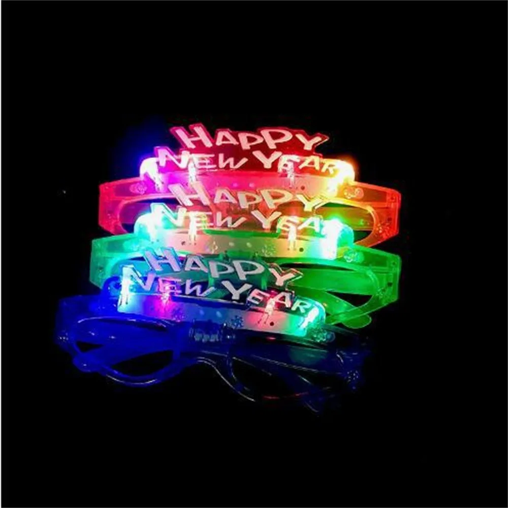 2024 Year 2024 Glowing Glasses LED Glowing LED Flashing 2024 Glasses Ornaments Flashing 2024 Glasses Colorful New Year Cosplay