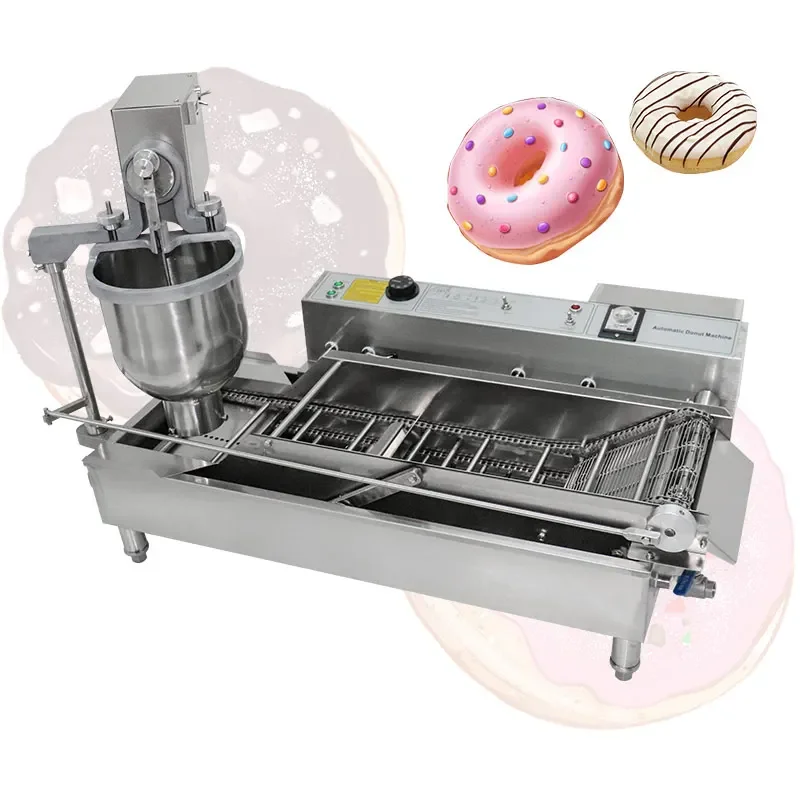 Commercial 6 In 1 Electric Doughnut Maker Gas Flower Mochi Fryer Automatic Donut Machine With Feeder Yeast