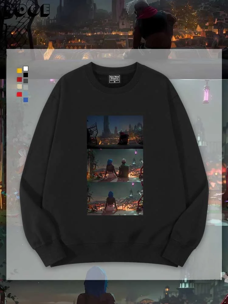 

Double Ci War 2 Hero League of Lege Alliance Akb Time Line Hoodie ex Autumn Winter round Ne Top for Students