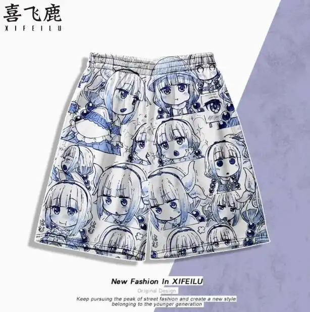 

Anime Miss Kobayashi's Dragon Maid Kannakamui Short Sleeve T-Shirt Summer Cosplay Costume Casual Student Loose Tops anime