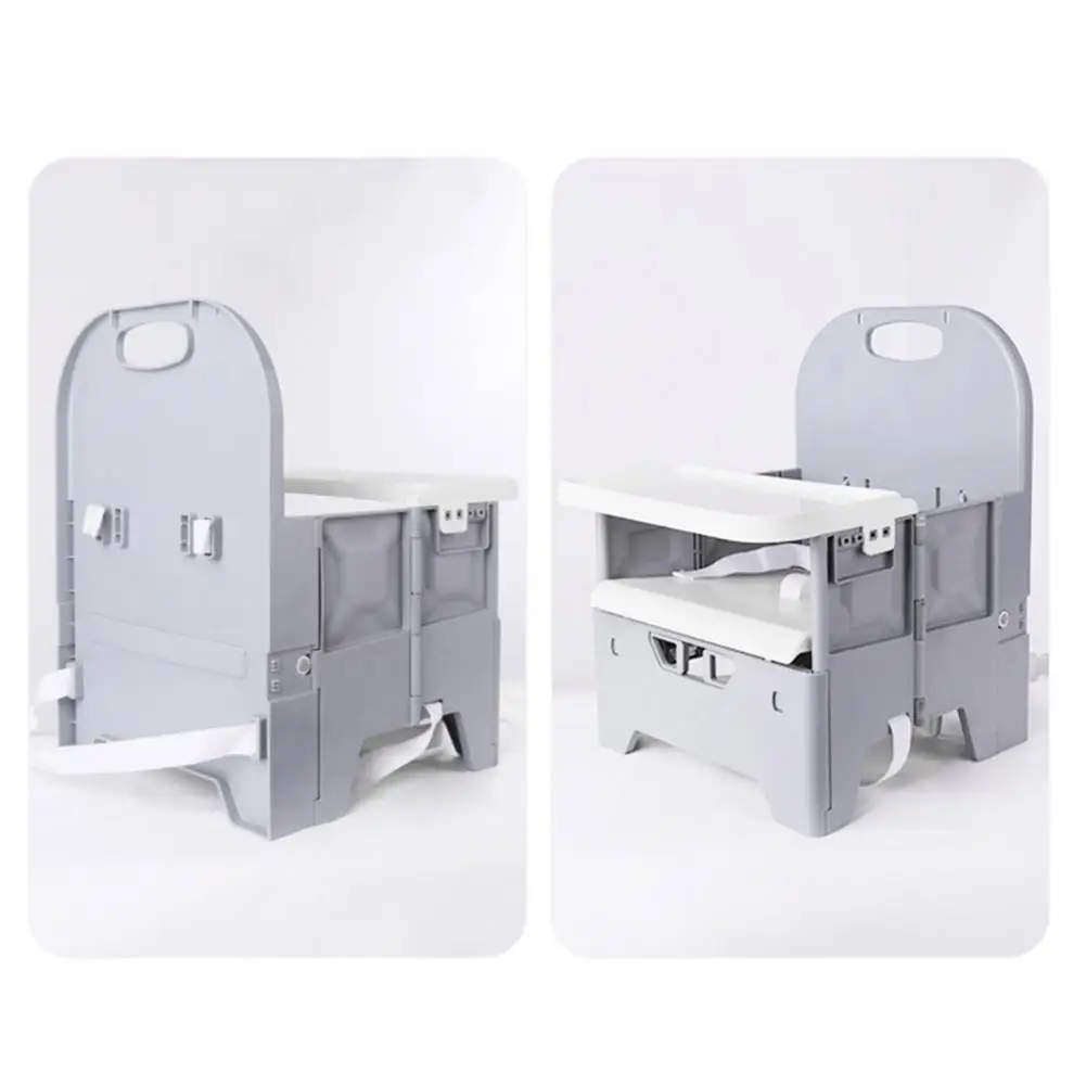 Soft Cushioned Baby High Chair Adjustable Baby High Chair with Waterproof Plastic Seat Foldable Dining Table Chair for Toddlers