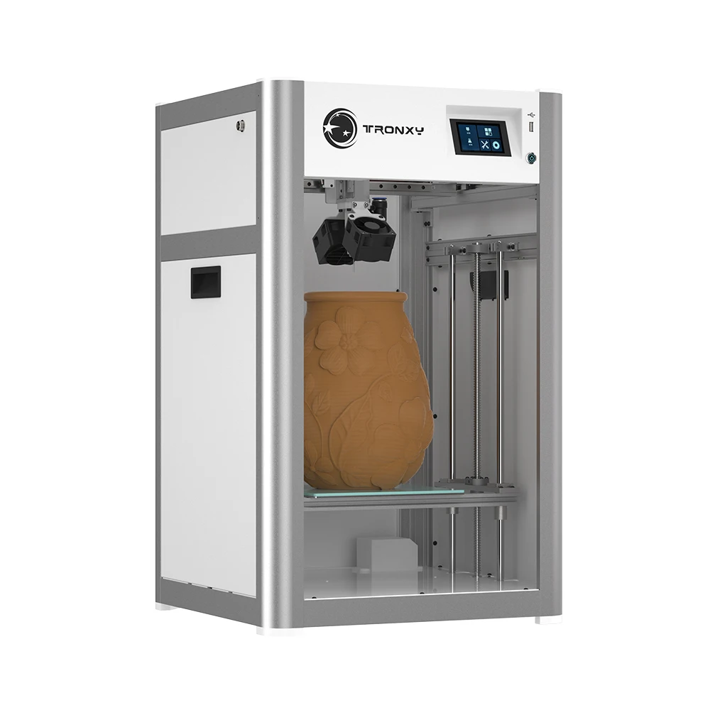 Полностью закрытый 3D-принтер MOORE-X2540 для глины и керамики, область печати 255*255*400 мм, автоматическое выравнивание, прямой экструдер, комплект 3D-принтера