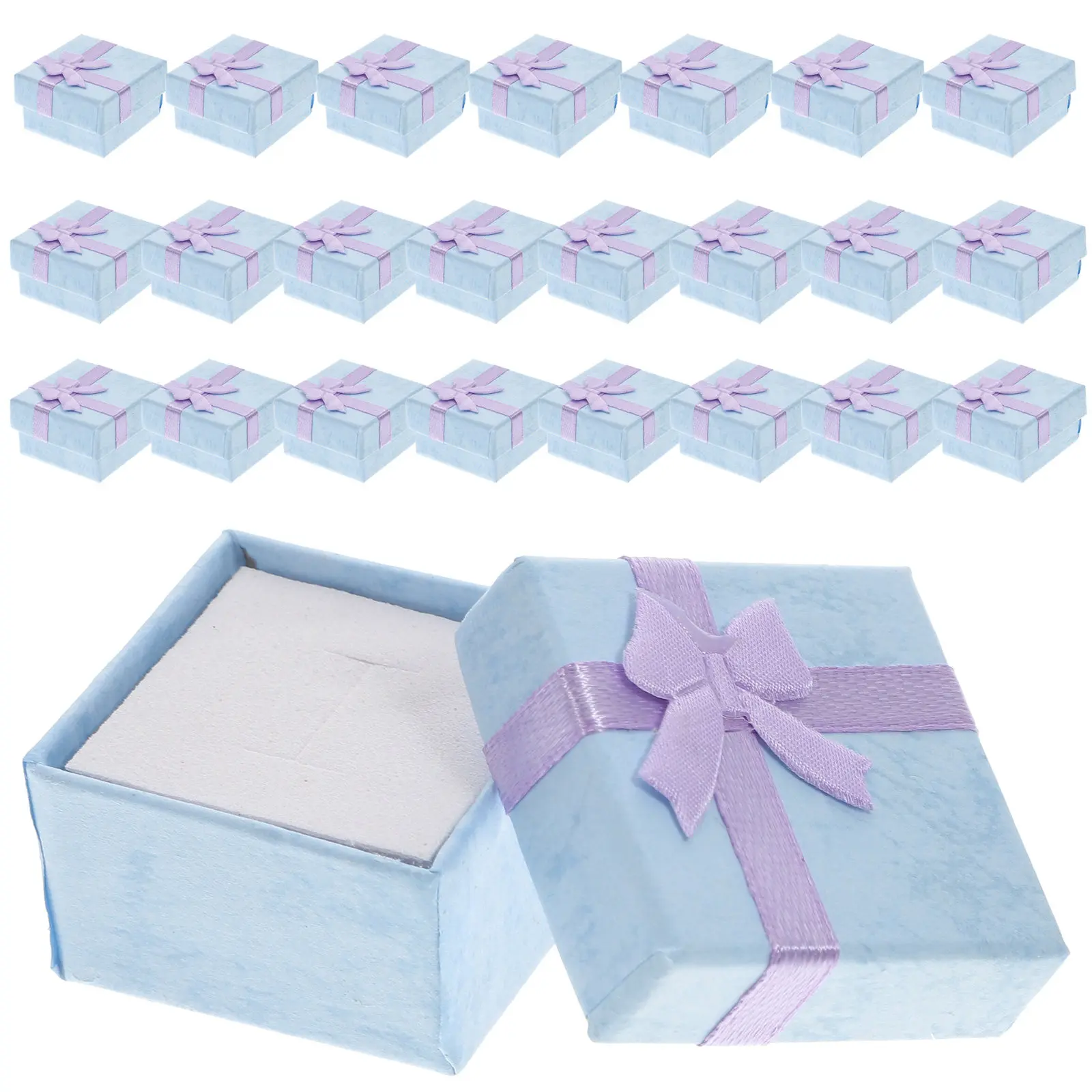 

24pcs Square Jewelry Boxes Simple Elegant Jewelry Organizer For Rings Necklaces Earrings Pendants Brooches Hairpins Gift