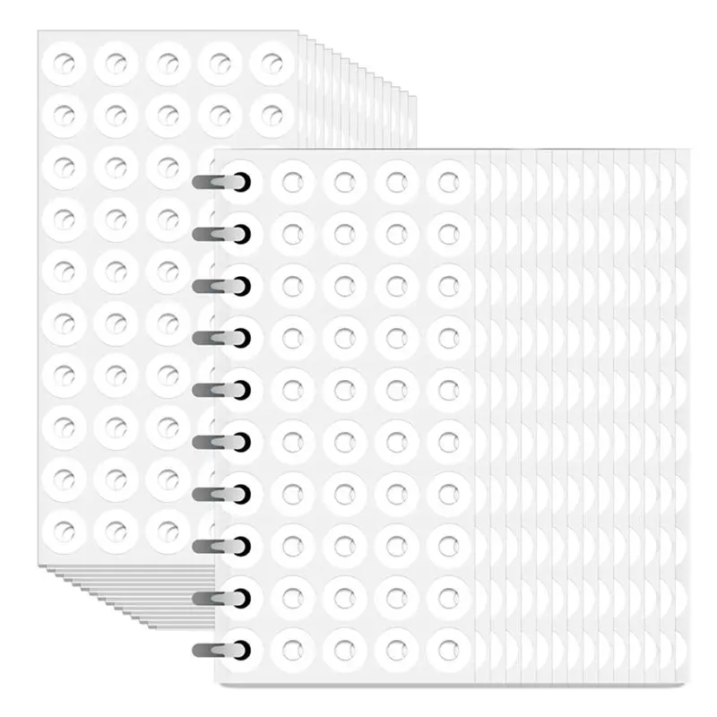 A29F-2500 Pcs Hole Reinforcement Stickers - 1/4Inch Diameter Binder Hole Protectors, Self-Adhesive Paper Hole Reinforcements