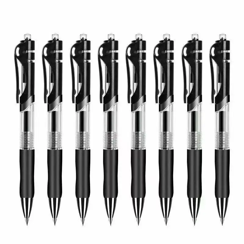 

Press Type Neutral Pen Ballpoint Pen Red Black Blue Bullet Head Signature Pen Office