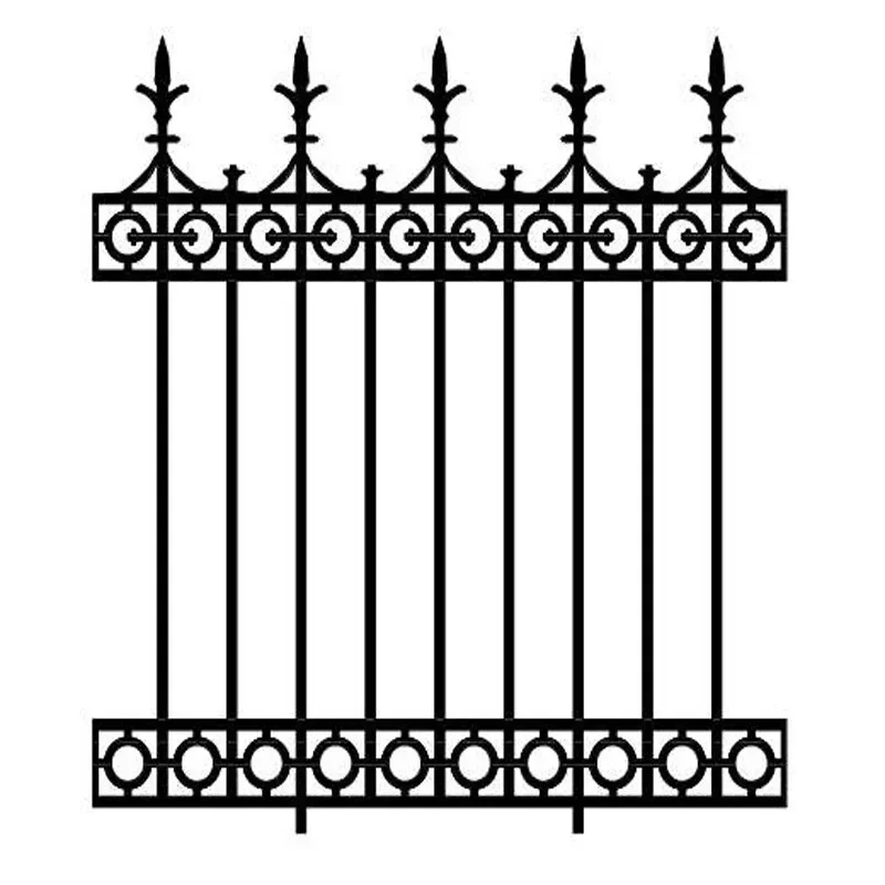 Community school ductile iron fence factory building solid raw iron fence wrought iron welded malleable steel isolation railing