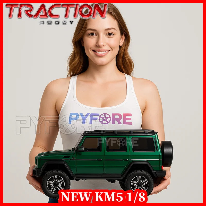 

TRACTION HOBBY NEW KM5 2/4WD RC Crawler 1/8 RC cars for adults Electric Remote Control Car Rock 2 Shifts Door Axles Kid's Toys