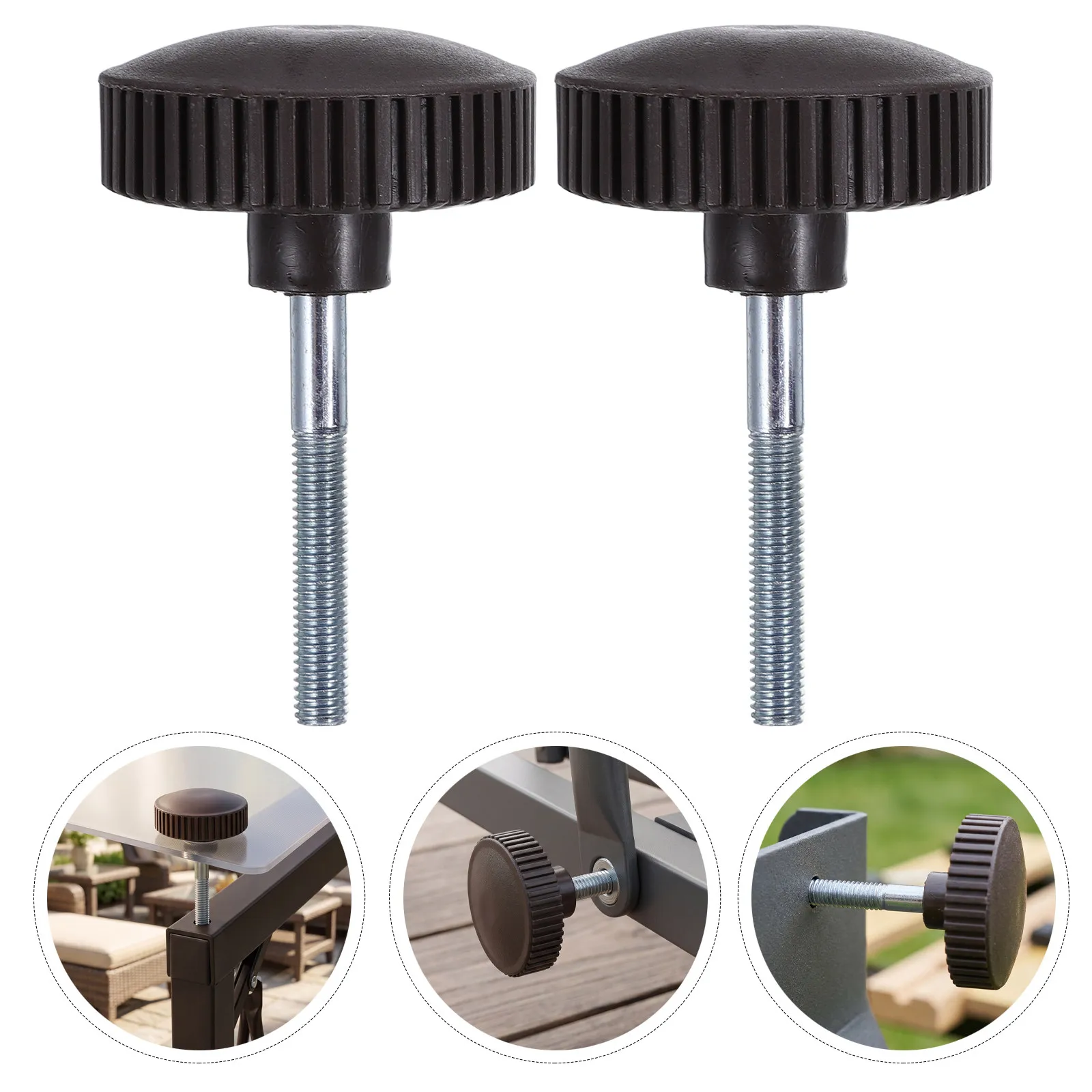 1Pair M8x57mm Canopy Screw Fittings Fastener Outdoor Patio Swing Replacement Parts for Hammock Chair Accessories